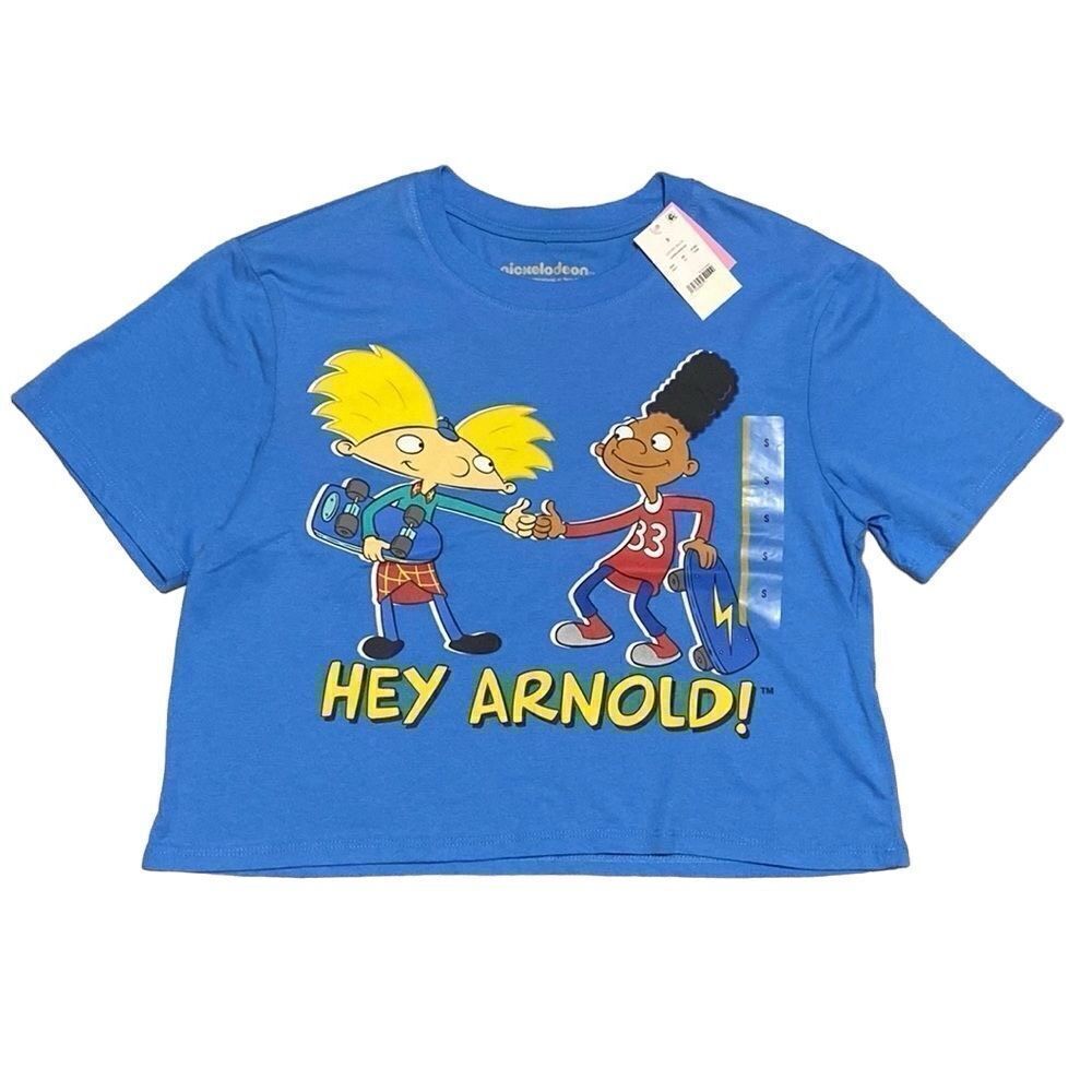 Hey Arnold Nickelodeon T Shirt Blue Womens Size Small